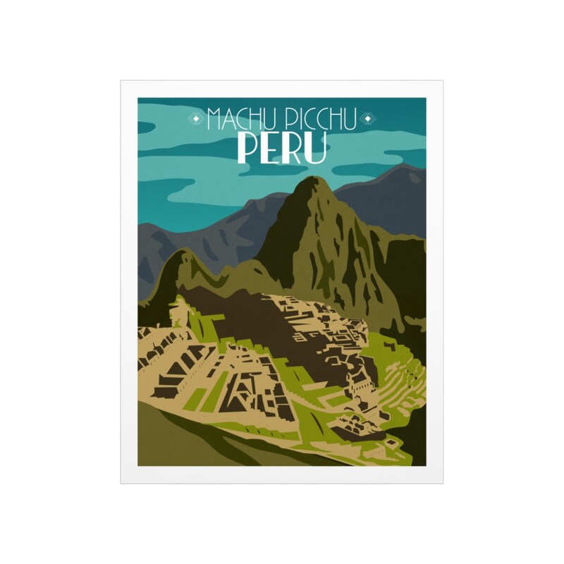 Machu Picchu Peru Premium Matte Travel Poster